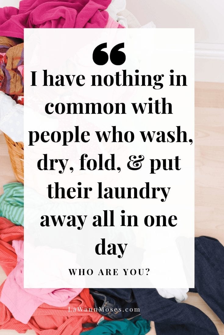 i have nothing in common with people who wash, dry, fold and put their laundry away all in one day