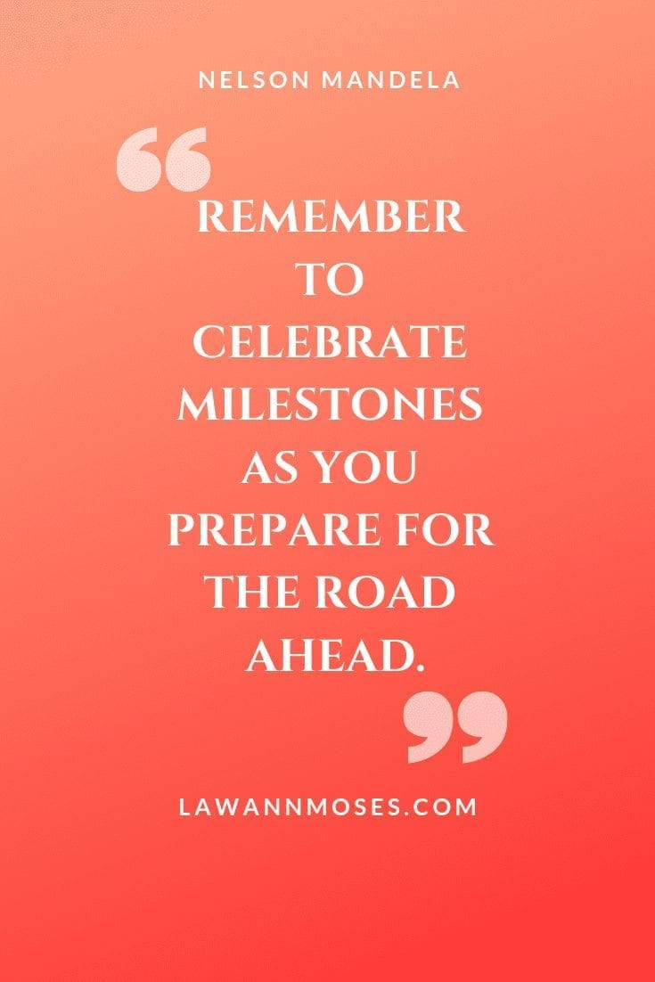 "Remember to celebrate milestones as you prepare for the road ahead"- Nelson Mandela