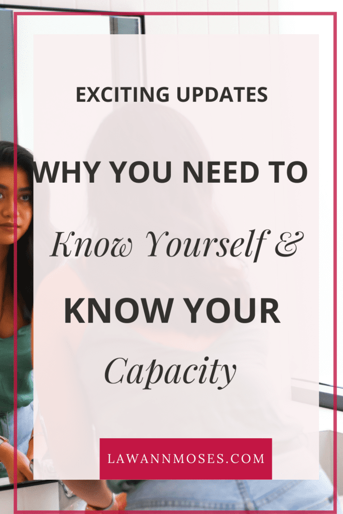 Know yourself and your capacity